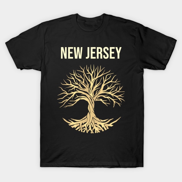 Tree Of Life City New Jersey T-Shirt by flaskoverhand